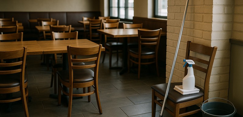 Restaurant cleaning on a steady schedule