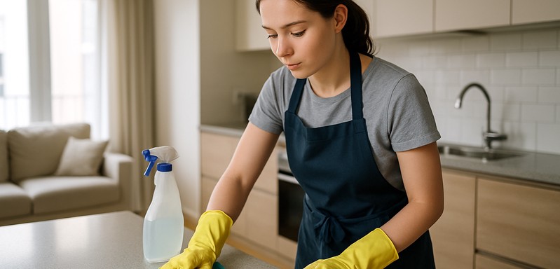I will clean your apartment before the showing
