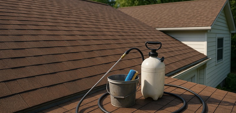Quiet Roof Cleaning While You Work