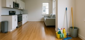 Fast apartment clean, quick in and out