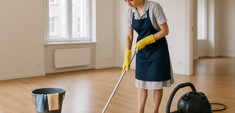 I am a cleaner who scrubs move-out mess fast